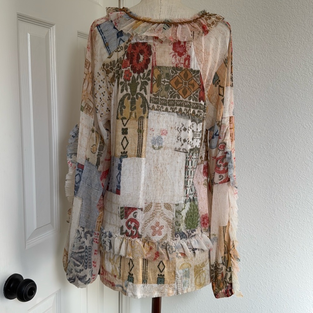 Anthropologie Tiny ruffled babydoll blouse - Picture 10 of 12